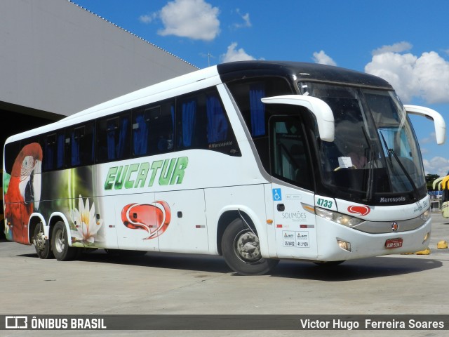 Eucatur - Empresa União Cascavel de Transportes e Turismo 4733 na cidade de Goiânia, Goiás, Brasil, por Victor Hugo  Ferreira Soares. ID da foto: 12071538.
