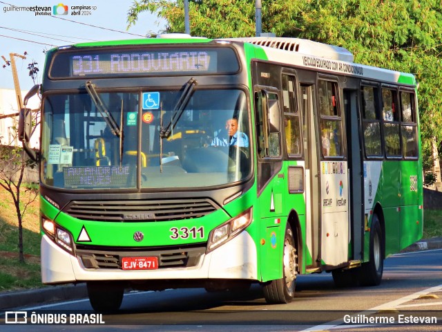 VB Transportes e Turismo 3311 na cidade de Campinas, São Paulo, Brasil, por Guilherme Estevan. ID da foto: 12072253.