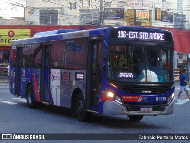 Next Mobilidade - ABC Sistema de Transporte 81.519 na cidade de Santo André, São Paulo, Brasil, por Fabrício Portella Matos. ID da foto: 12072545.
