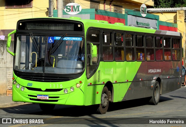 BB Transportes e Turismo 1115 na cidade de Itapevi, São Paulo, Brasil, por Haroldo Ferreira. ID da foto: 12072163.