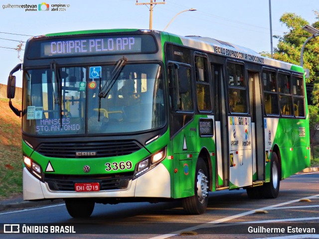 VB Transportes e Turismo 3369 na cidade de Campinas, São Paulo, Brasil, por Guilherme Estevan. ID da foto: 12072053.
