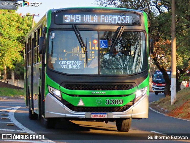 VB Transportes e Turismo 3389 na cidade de Campinas, São Paulo, Brasil, por Guilherme Estevan. ID da foto: 12072068.