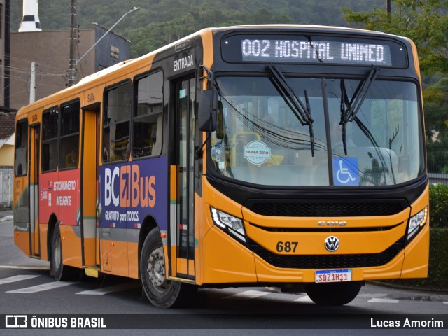 Transpiedade BC - Piedade Transportes Coletivos 687 na cidade de Balneário Camboriú, Santa Catarina, Brasil, por Lucas Amorim. ID da foto: 12072955.