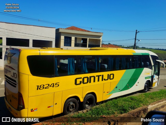 Empresa Gontijo de Transportes 18245 na cidade de Monte Belo, Minas Gerais, Brasil, por Pablo Souza. ID da foto: 12070893.