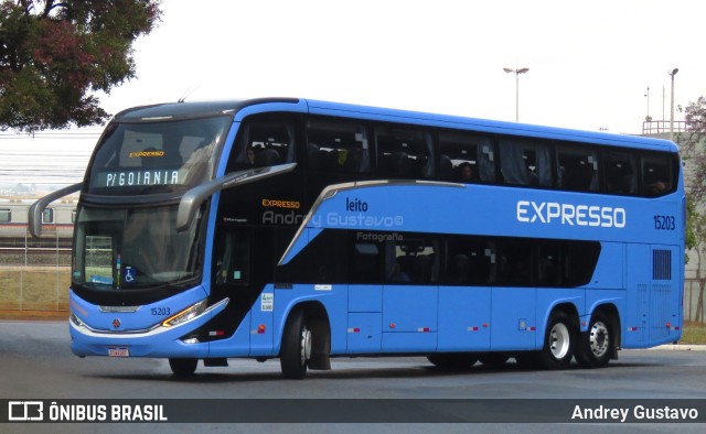 Expresso Transporte e Turismo Ltda. 15203 na cidade de Brasília, Distrito Federal, Brasil, por Andrey Gustavo. ID da foto: 12072180.