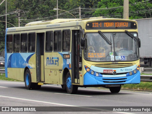 Master Transportes Coletivos de Passageiros RJ 159.024 na cidade de Rio de Janeiro, Rio de Janeiro, Brasil, por Anderson Sousa Feijó. ID da foto: 12072913.