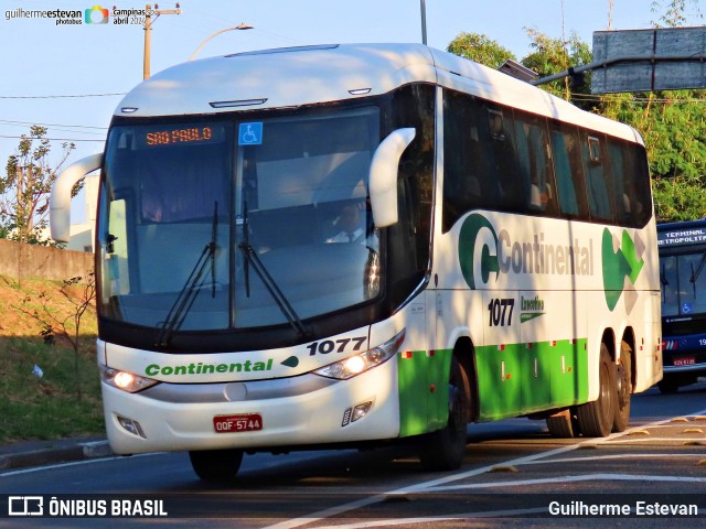 Viação Continental de Transportes 1077 na cidade de Campinas, São Paulo, Brasil, por Guilherme Estevan. ID da foto: 12072083.