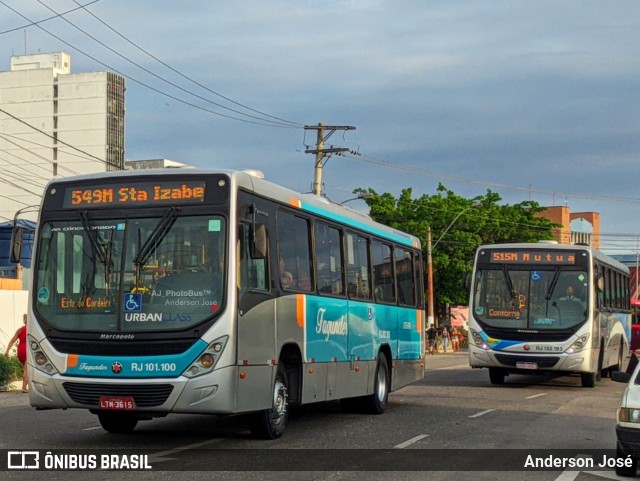 Auto Ônibus Fagundes RJ 101.100 na cidade de Niterói, Rio de Janeiro, Brasil, por Anderson José. ID da foto: 12071041.