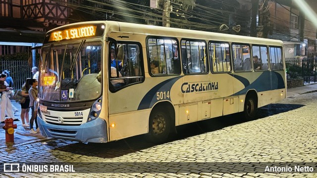 Viação Cascatinha 5014 na cidade de Petrópolis, Rio de Janeiro, Brasil, por Antonio Netto. ID da foto: 12071575.