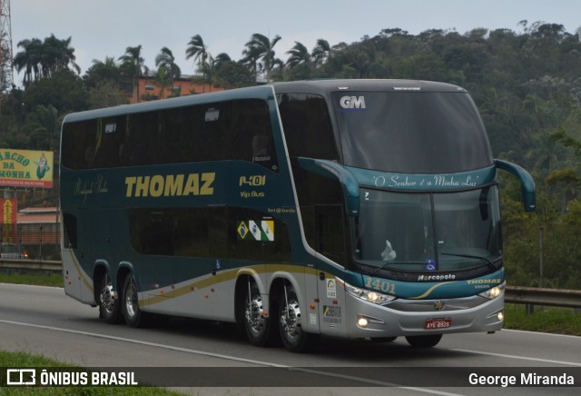 Transportes Thomaz 1401 na cidade de Santa Isabel, São Paulo, Brasil, por George Miranda. ID da foto: 12072219.