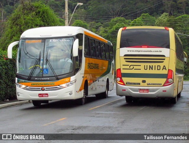 Viação Bassamar 201 na cidade de Juiz de Fora, Minas Gerais, Brasil, por Tailisson Fernandes. ID da foto: 12072856.