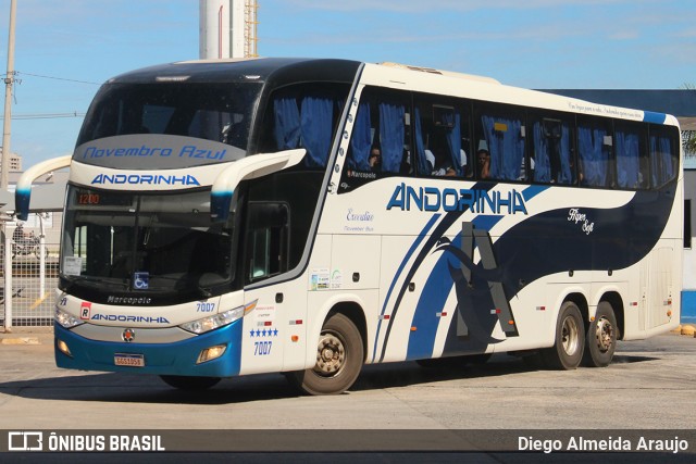 Empresa de Transportes Andorinha 7007 na cidade de Goiânia, Goiás, Brasil, por Diego Almeida Araujo. ID da foto: 12073921.