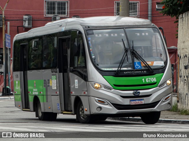 Transcooper > Norte Buss 1 6706 na cidade de São Paulo, São Paulo, Brasil, por Bruno Kozeniauskas. ID da foto: 12074979.
