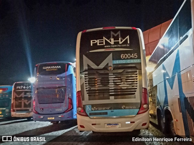 Empresa de Ônibus Nossa Senhora da Penha 60045 na cidade de Registro, São Paulo, Brasil, por Edinilson Henrique Ferreira. ID da foto: 12074230.