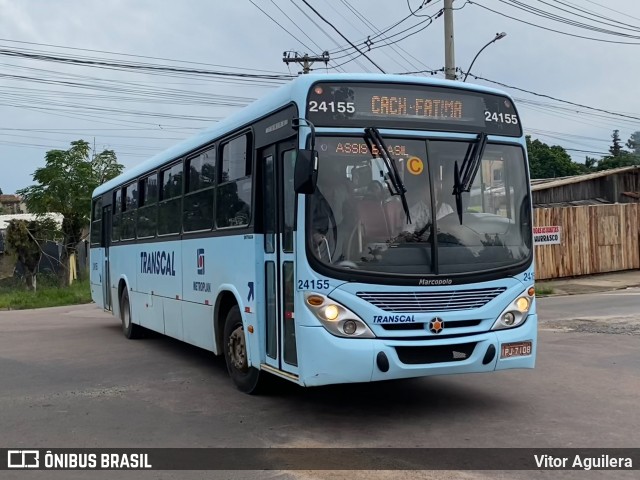 Transcal Sul Transportes Coletivos 24155 na cidade de Cachoeirinha, Rio Grande do Sul, Brasil, por Vitor Aguilera. ID da foto: 12074851.