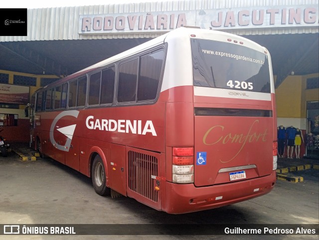 Expresso Gardenia 4205 na cidade de Jacutinga, Minas Gerais, Brasil, por Guilherme Pedroso Alves. ID da foto: 12074739.