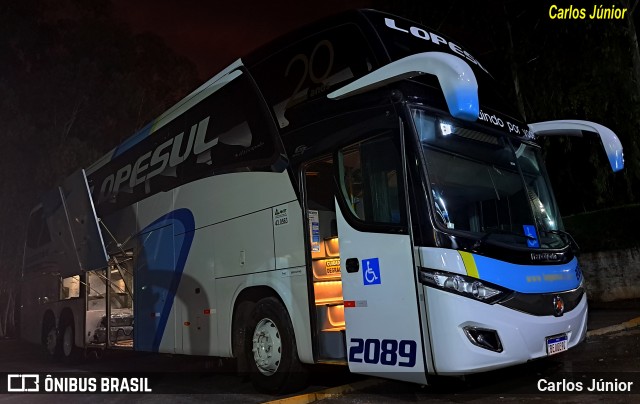 LopeSul Transportes - Lopes e Oliveira Transportes e Turismo - Lopes Sul 2089 na cidade de Cuiabá, Mato Grosso, Brasil, por Carlos Júnior. ID da foto: 12075011.
