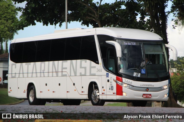 Auto Viação Catarinense 3466 na cidade de Joinville, Santa Catarina, Brasil, por Alyson Frank Ehlert Ferreira. ID da foto: 12073534.