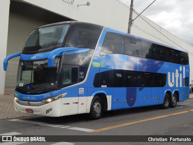 UTIL - União Transporte Interestadual de Luxo 11516 na cidade de Juiz de Fora, Minas Gerais, Brasil, por Christian  Fortunato. ID da foto: 12073359.