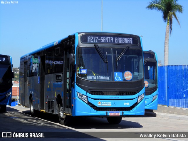 BRT Sorocaba Concessionária de Serviços Públicos SPE S/A 3068 na cidade de Sorocaba, São Paulo, Brasil, por Weslley Kelvin Batista. ID da foto: 12073494.