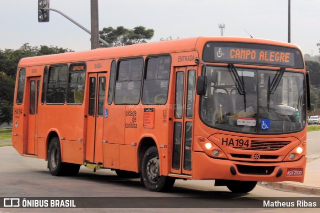 Auto Viação Redentor HA194 na cidade de Curitiba, Paraná, Brasil, por Matheus Ribas. ID da foto: 12075337.