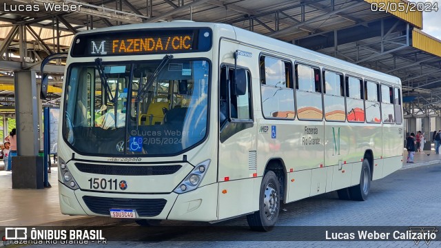 Leblon Transporte de Passageiros 15011 na cidade de Fazenda Rio Grande, Paraná, Brasil, por Lucas Weber Calizario. ID da foto: 12073182.