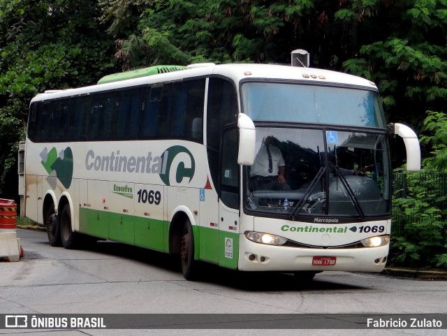 Viação Continental de Transportes 1069 na cidade de São Paulo, São Paulo, Brasil, por Fabricio Zulato. ID da foto: 12074496.
