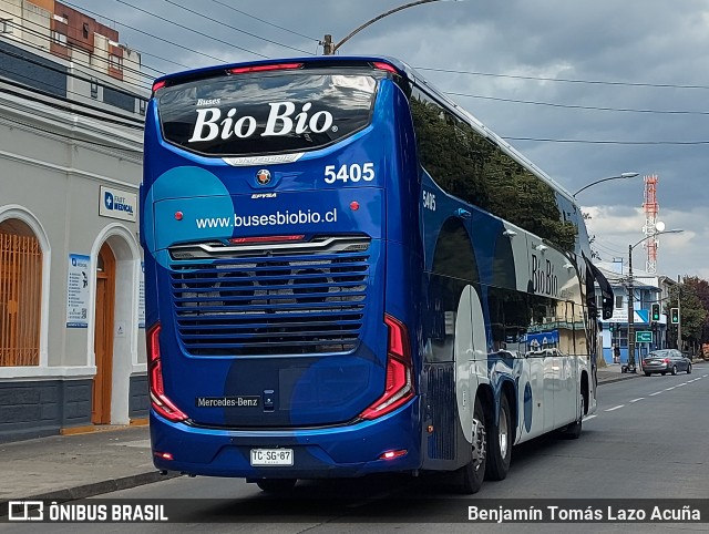 Buses Bio Bio 5405 na cidade de Temuco, Cautín, Araucanía, Chile, por Benjamín Tomás Lazo Acuña. ID da foto: 12073141.