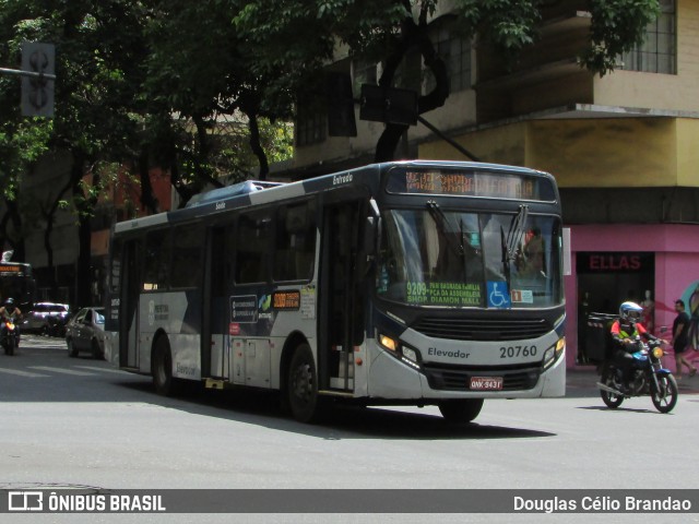 SM Transportes 20760 na cidade de Belo Horizonte, Minas Gerais, Brasil, por Douglas Célio Brandao. ID da foto: 12073760.