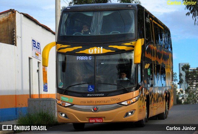 UTIL - União Transporte Interestadual de Luxo 13906 na cidade de Cuiabá, Mato Grosso, Brasil, por Carlos Júnior. ID da foto: 12074685.