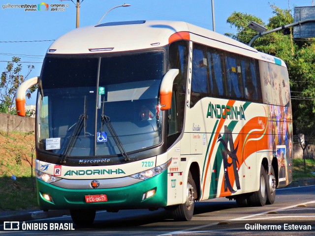 Empresa de Transportes Andorinha 7207 na cidade de Campinas, São Paulo, Brasil, por Guilherme Estevan. ID da foto: 12075593.