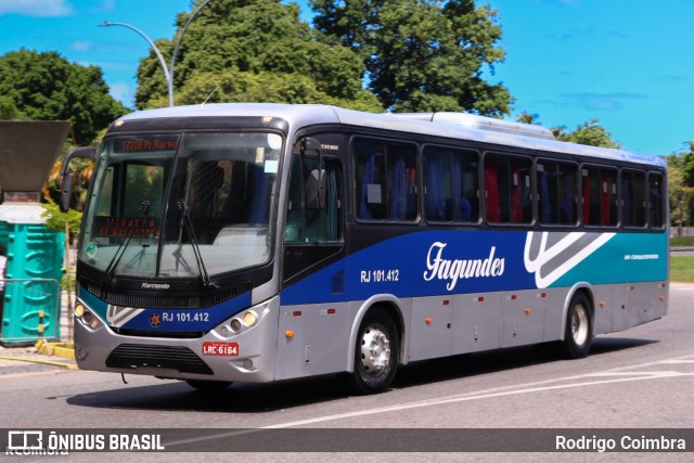 Auto Ônibus Fagundes RJ 101.412 na cidade de Rio de Janeiro, Rio de Janeiro, Brasil, por Rodrigo Coimbra. ID da foto: 12073520.