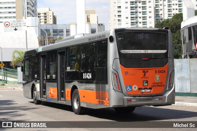 TRANSPPASS - Transporte de Passageiros 8 0424 na cidade de São Paulo, São Paulo, Brasil, por Michel Sc. ID da foto: 12075659.