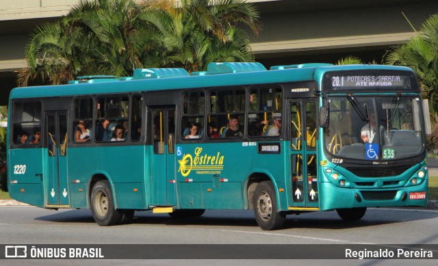 Transporte Coletivo Estrela 1220 na cidade de Florianópolis, Santa Catarina, Brasil, por Reginaldo Pereira. ID da foto: 12074693.