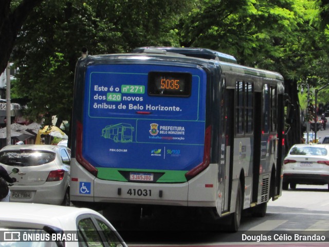Urca Auto Ônibus 41031 na cidade de Belo Horizonte, Minas Gerais, Brasil, por Douglas Célio Brandao. ID da foto: 12073777.