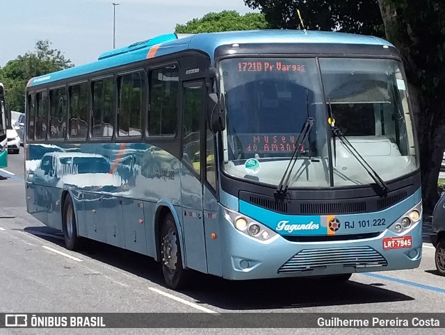 Auto Ônibus Fagundes RJ 101.222 na cidade de Rio de Janeiro, Rio de Janeiro, Brasil, por Guilherme Pereira Costa. ID da foto: 12075323.