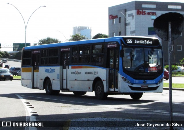 Expresso Vera Cruz 059 na cidade de Jaboatão dos Guararapes, Pernambuco, Brasil, por José Geyvson da Silva. ID da foto: 12074264.