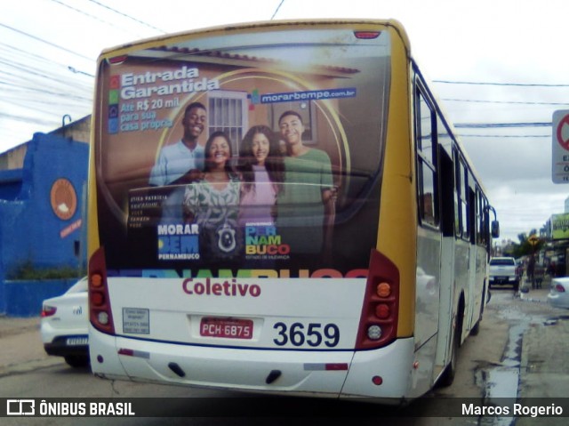 Coletivo Transportes 3659 na cidade de Caruaru, Pernambuco, Brasil, por Marcos Rogerio. ID da foto: 12075376.