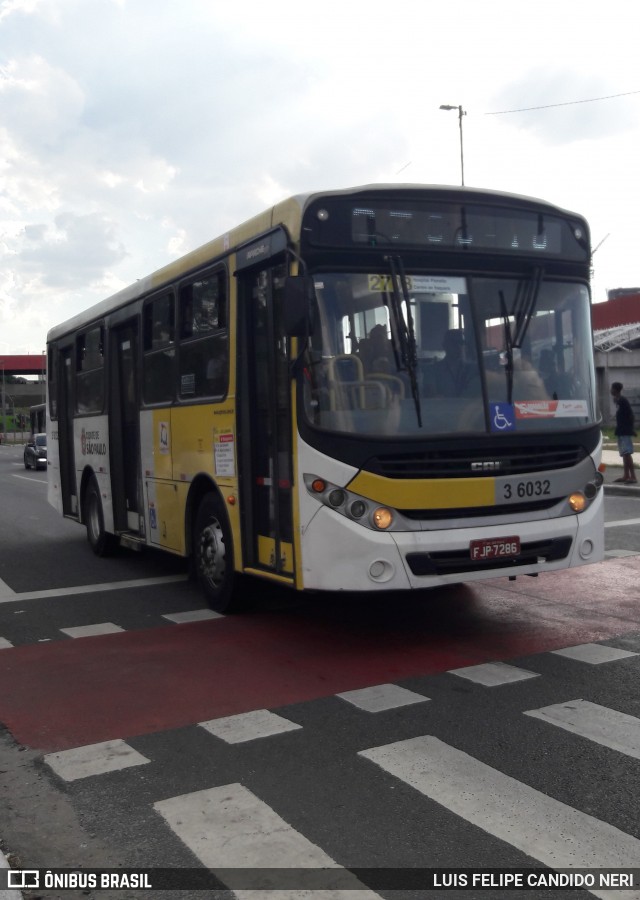 Transunião Transportes 3 6032 na cidade de São Paulo, São Paulo, Brasil, por LUIS FELIPE CANDIDO NERI. ID da foto: 12074287.