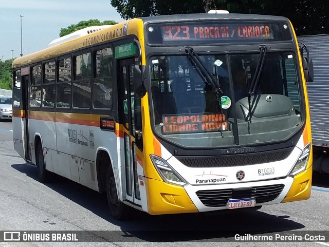 Transportes Paranapuan B10033 na cidade de Rio de Janeiro, Rio de Janeiro, Brasil, por Guilherme Pereira Costa. ID da foto: 12075667.