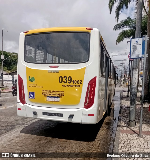Via Metro - Auto Viação Metropolitana 0391062 na cidade de Fortaleza, Ceará, Brasil, por Evelano Oliveira da Silva. ID da foto: 12073187.