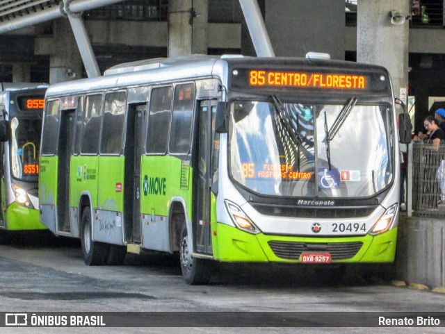 SM Transportes 20494 na cidade de Belo Horizonte, Minas Gerais, Brasil, por Renato Brito. ID da foto: 12073456.