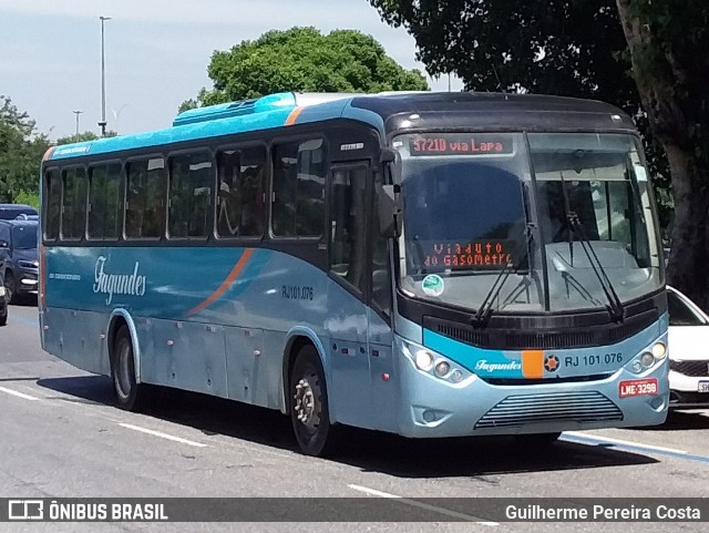 Auto Ônibus Fagundes RJ 101.076 na cidade de Rio de Janeiro, Rio de Janeiro, Brasil, por Guilherme Pereira Costa. ID da foto: 12075257.