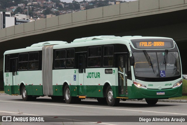Jotur - Auto Ônibus e Turismo Josefense 1551 na cidade de Florianópolis, Santa Catarina, Brasil, por Diego Almeida Araujo. ID da foto: 12074053.