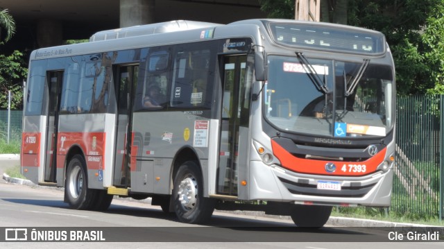 Pêssego Transportes 4 7393 na cidade de São Paulo, São Paulo, Brasil, por Cle Giraldi. ID da foto: 12074410.
