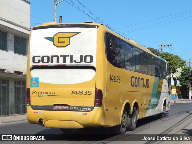 Empresa Gontijo de Transportes 14835 na cidade de Timóteo, Minas Gerais, Brasil, por Joase Batista da Silva. ID da foto: 12074125.