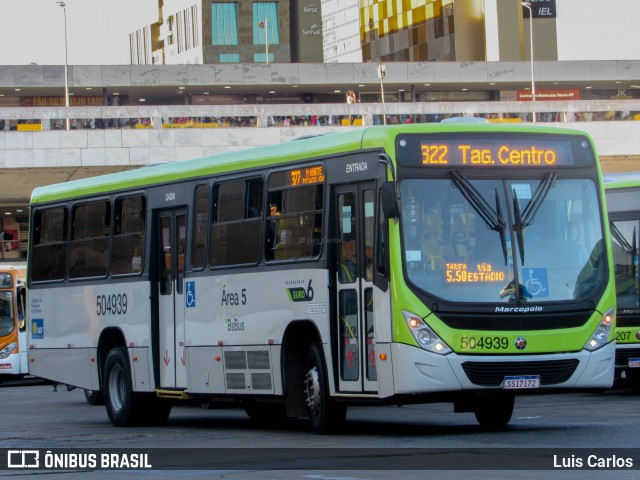 BsBus Mobilidade 504939 na cidade de Brasília, Distrito Federal, Brasil, por Luis Carlos. ID da foto: 12073796.