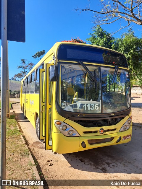 Viação Celeste 1136 na cidade de Santos Dumont, Minas Gerais, Brasil, por Kaio Do Fusca. ID da foto: 12075437.