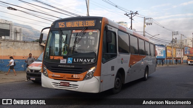 Linave Transportes A03050 na cidade de Nova Iguaçu, Rio de Janeiro, Brasil, por Anderson Nascimento. ID da foto: 12073662.
