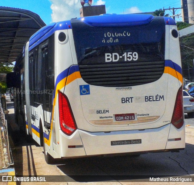 Belém Rio Transportes BD-159 na cidade de Belém, Pará, Brasil, por Matheus Rodrigues. ID da foto: 12075130.
